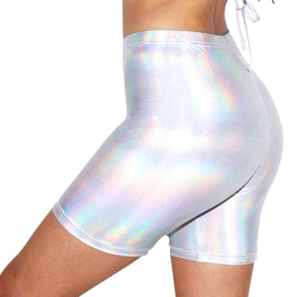 American Apparel metallic iridescent spandex biker shorts Size Medium